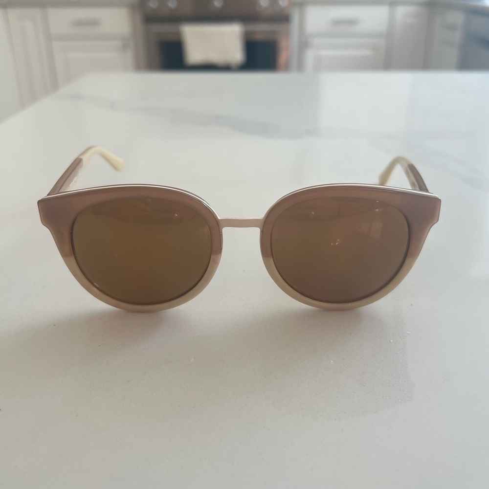 Tory Burch beige color block sunglasses